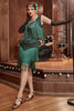 Load image into Gallery viewer, Plus Size Champagne Gatsby 1920s Flapper Dress with Sequins and Fringes