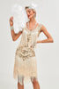 Load image into Gallery viewer, Black Gatsby 1920s Flapper Dress with Sequins and Fringes