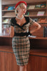 Load image into Gallery viewer, Khaki Plaid 1960s Vintage Dress with Belt