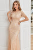 Load image into Gallery viewer, Blush Short Sleeves Sheath Wedding Party Dress