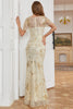 Load image into Gallery viewer, Golden Sparkly Beaded Wedding Party Dress