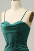 Load image into Gallery viewer, Dark Green Spaghetti Straps Mermaid Prom Dress