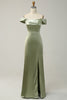 Load image into Gallery viewer, Green Mermaid Covertible Wear Long Bridesmaid Dress