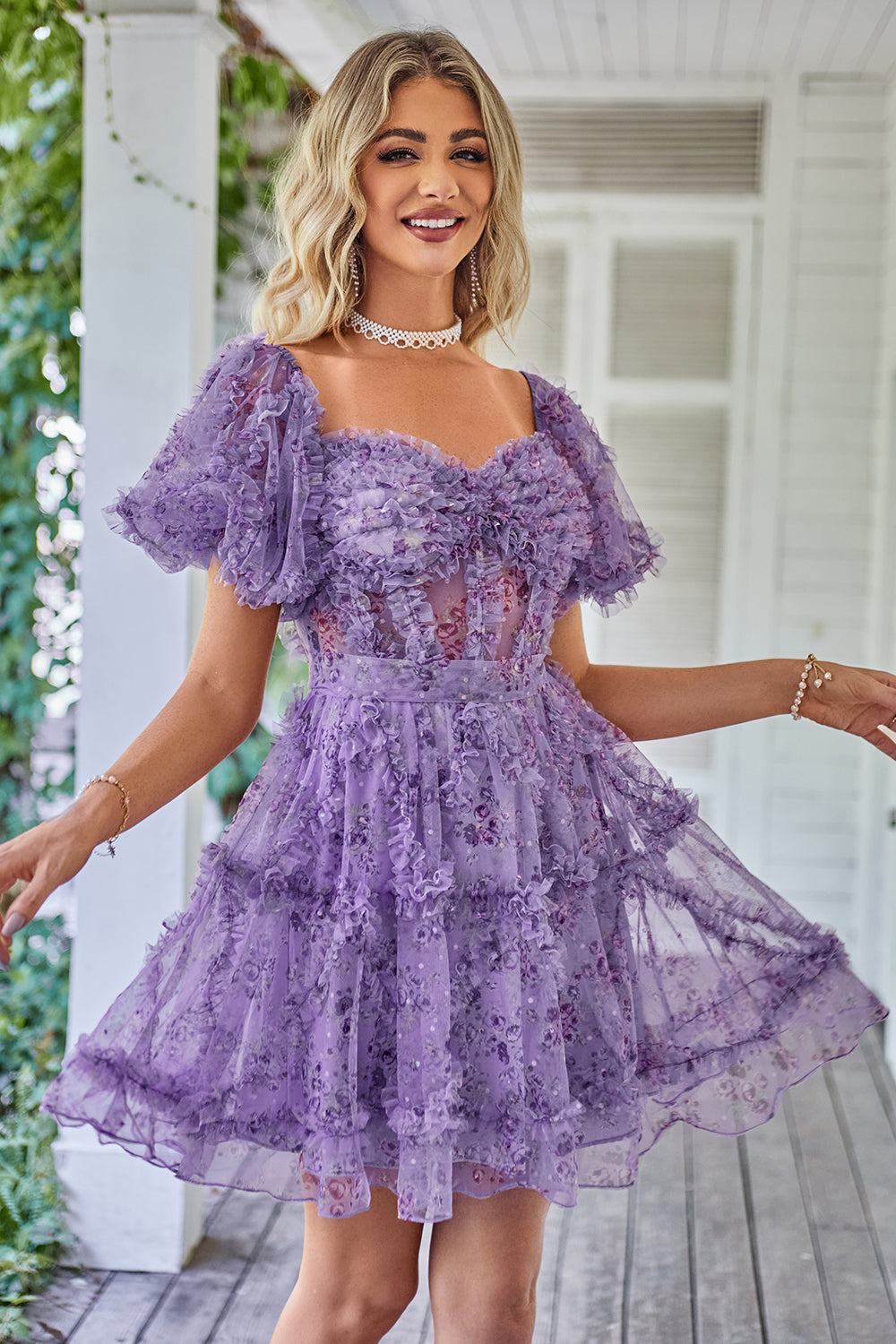 dark purple short prom dresses Homecoming Dress Purple Off-the-shoulder Short Prom Dress Party Dress US12 / As Picture