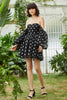 Load image into Gallery viewer, Black Off the Shoulder Cocktail Dress with Stars