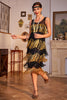 Load image into Gallery viewer, Golden Fringes Flapper Great Gatsby Dress with Sequins