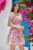 Load image into Gallery viewer, Gorgeous A Line Floral Dusty Rose Graduation Dress with Ruffles
