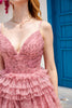 Load image into Gallery viewer, Blush A Line Spaghetti Straps Homecoming Dress with Ruffles