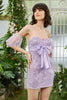 Load image into Gallery viewer, Sweetheart Purple Short Party Dress with Appliques