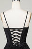 Load image into Gallery viewer, Trendy A-Line Spaghetti Straps Black Short Homecoming Dress