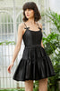 Load image into Gallery viewer, A-Line Spaghetti Straps Black Short Prom Dress