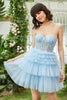 Load image into Gallery viewer, A-Line Sweetheart Pink Short Graduation Dress