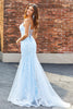 Load image into Gallery viewer, Light Blue Sparkly Beaded Mermaid Long Prom Dress