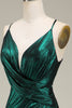 Load image into Gallery viewer, Hot Mermaid Spaghetti Straps Dark Green Long Prom Dress with Open Back