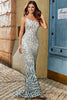 Load image into Gallery viewer, Stylish Mermaid One Shoulder Dark Green Sequins Long Prom Dress