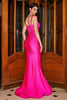Load image into Gallery viewer, Hot Pink Sparkly Mermaid Prom Dress with Hollow-out