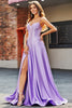 Load image into Gallery viewer, Sparkly Lilac A-Line Corset Prom Dresses with Rhinestones