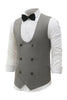 Load image into Gallery viewer, Grey Double Breasted Men&#39;s Vest with 7 Pieces Accessories Set