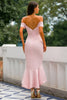 Load image into Gallery viewer, Pink Mermaid High Low Dress