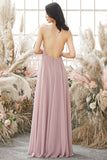 Dusty Pink Chiffon Bridesmaid Dress