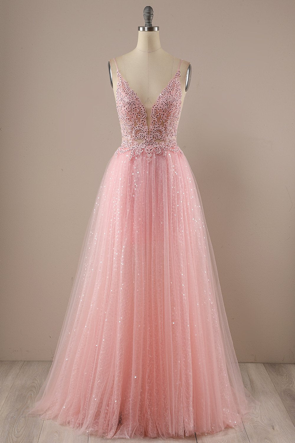 Pink Long Prom Party Dress