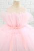 Load image into Gallery viewer, Pink High Low Flower Girl Dress