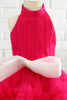 Load image into Gallery viewer, Fuchsia Halter Flower Girl Dress