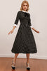 Load image into Gallery viewer, Vintage Black Plaid Midi Swing Dress