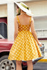 Load image into Gallery viewer, Yellow Polka Dots Vintage Dress