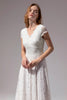 Load image into Gallery viewer, White V Neck Midi Lace