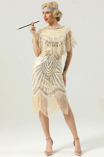 Burgundy Gatsby Glitter Fringe 1920s Dress