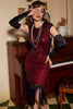 Load image into Gallery viewer, Red Gatsby Glitter Fringe 1920s Flapper Dress