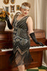 Load image into Gallery viewer, Black 1920s Plus Size Beaded Sequins Flapper Dress