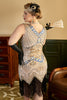 Load image into Gallery viewer, Women&#39;s Plus Size 1920s Dress Sequin Pink Flapper Dress