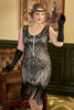 Load image into Gallery viewer, Gatsby Fringed Roaring Plus Size 1920s Flapper Dress