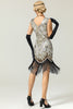 Load image into Gallery viewer, Silver 1920s Fringe Sequins Dress