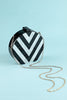 Load image into Gallery viewer, Black and White Striped Acrylic Handbag