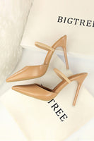 Load image into Gallery viewer, Apricot Stiletto Pointy Heels