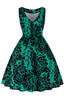 Load image into Gallery viewer, Vintage Hepburn Style Printed Dress