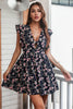 Load image into Gallery viewer, Floral Print Navy Casual Dress