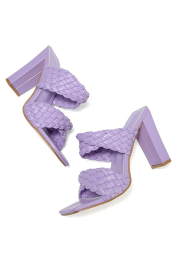 Shoes High Heels Feature Woven Sandals