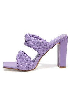 Shoes High Heels Feature Woven Sandals