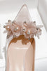 Load image into Gallery viewer, Blush Beaded Stiletto Pointy Heels