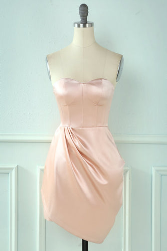 Pink Bodycon Sweetheart Cocktail Dress