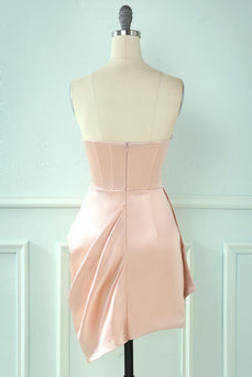 Pink Bodycon Sweetheart Cocktail Dress