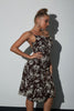 Load image into Gallery viewer, Black Floral Bodycon Summer Party Dress