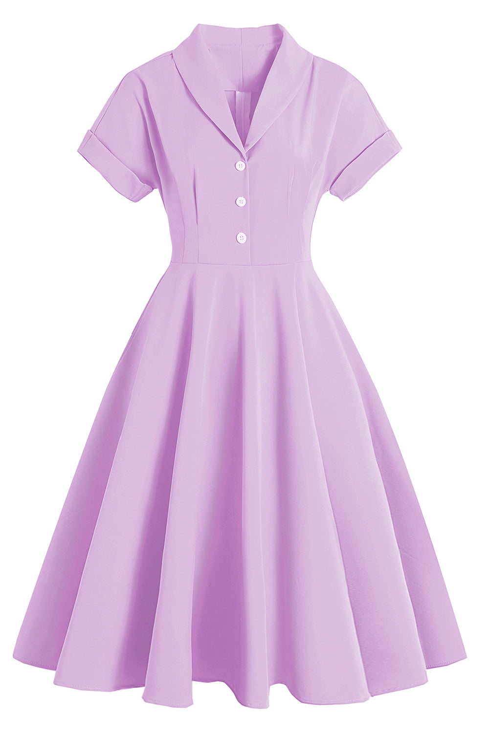 Zapaka Women Retro Yellow 1950s Dress Elegant V Neck Vintage