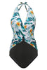 Load image into Gallery viewer, White Printed Flower One Piece Swimwear