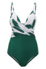 Load image into Gallery viewer, Banana Leaf Printed Green One Piece Swimwear
