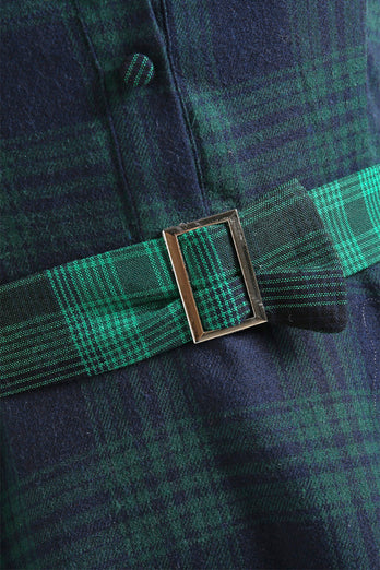 Green Plaid 1950s Tartan Dress